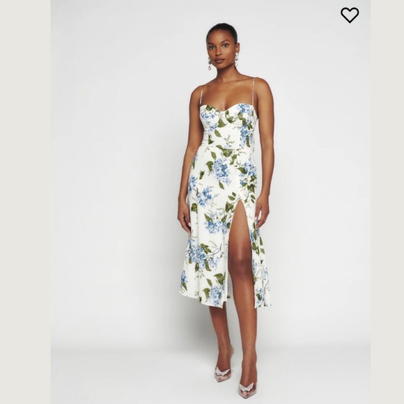 🌿|NWT| Reformation Juliette Dress in Riviera - Picture 2 of 15